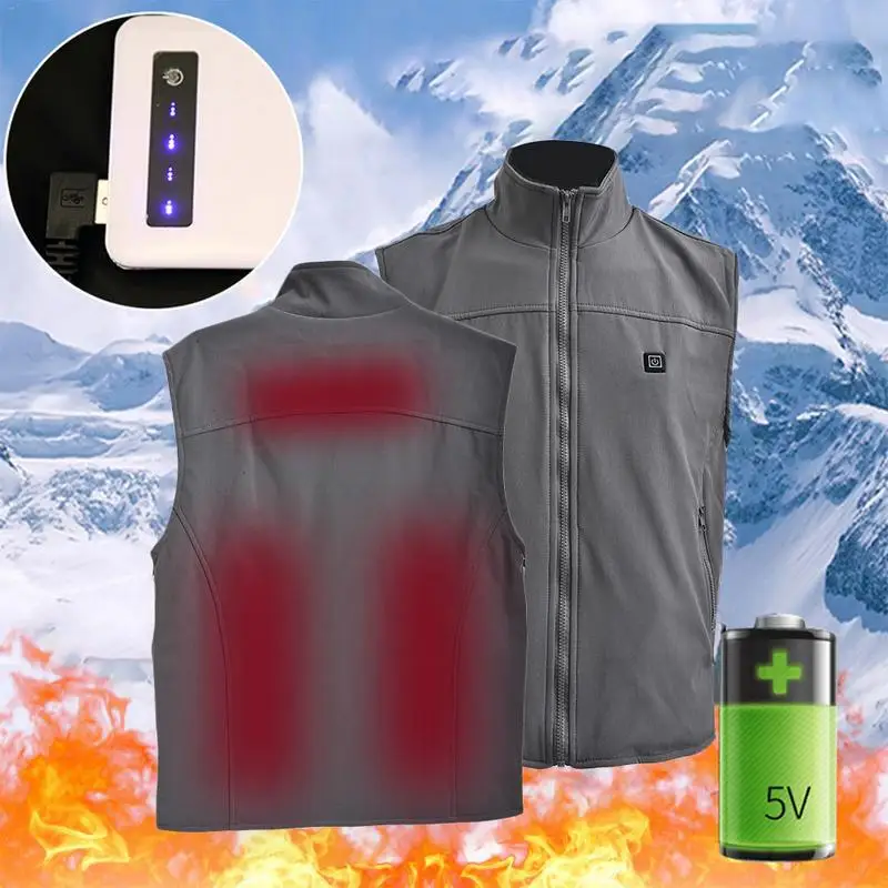 

Heated Vest Man Heated Vest Heated Electric Warm Fast Heat Without Radiation Jacket Thermal Hiking Fishing Vest