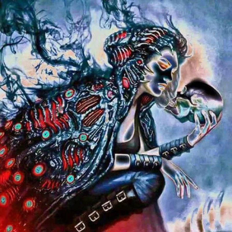 Needlework Crafts 3D Diy Diamond Embroidery Mask Lady Full Square/Round