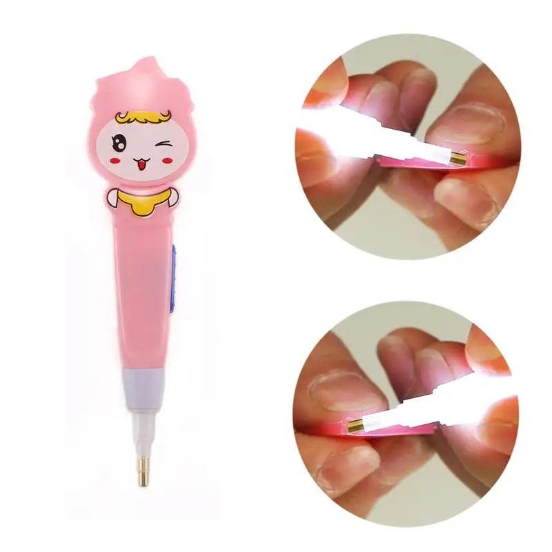 

New Cute Diamond Painting Drill LED Pen With Light Cross Stitch Mosaic Embroidery Painting Tools Kit Pen Glue