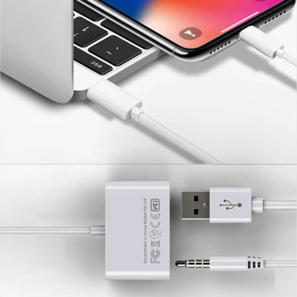 Новейший многофункциональный адаптер 3 в 1 для Lightning USB камеры аудио с зарядным