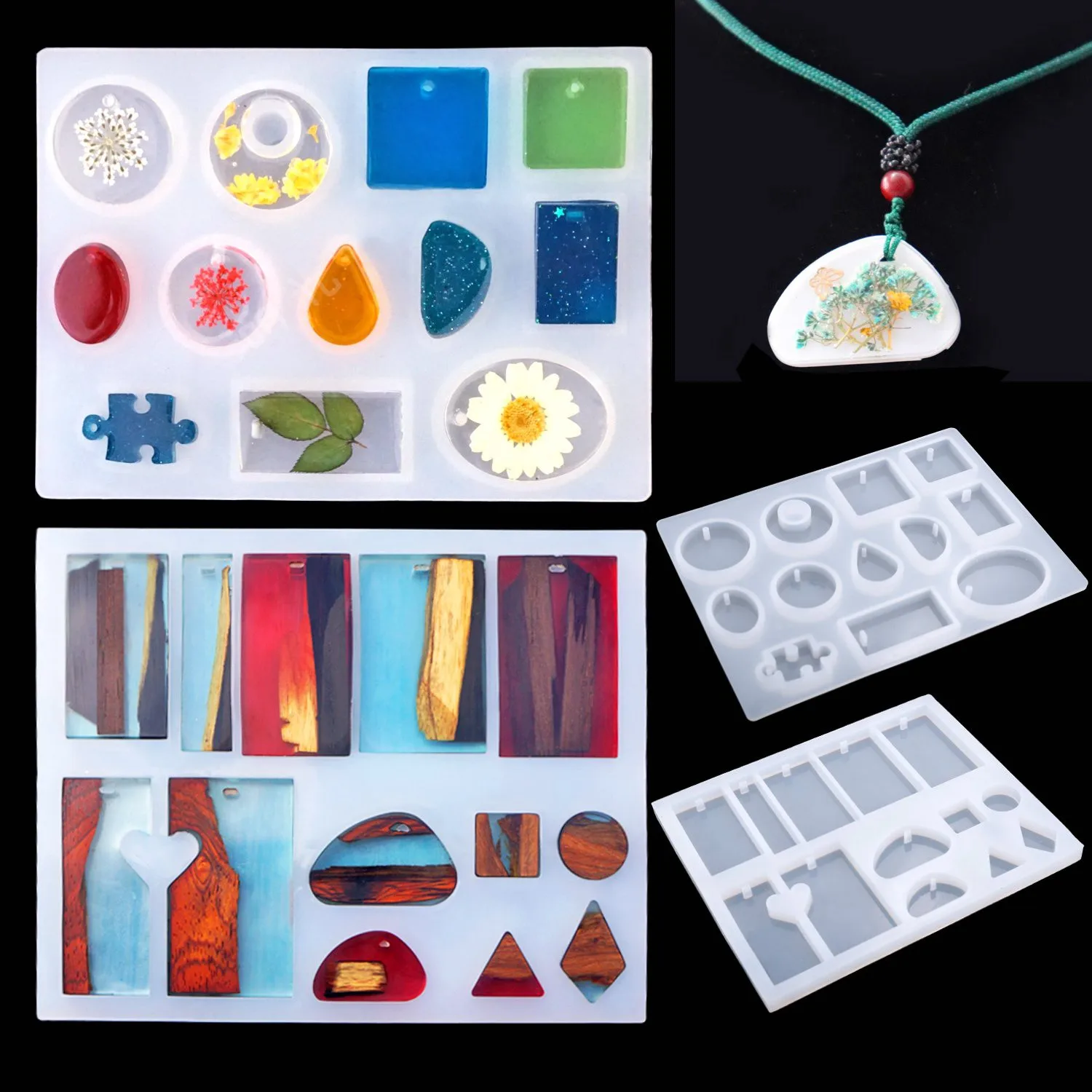 83 Pieces Silicone Casting Molds And Tools Set With A Black Storage Bag For Diy Jewelry Craft Makin - 32989537317