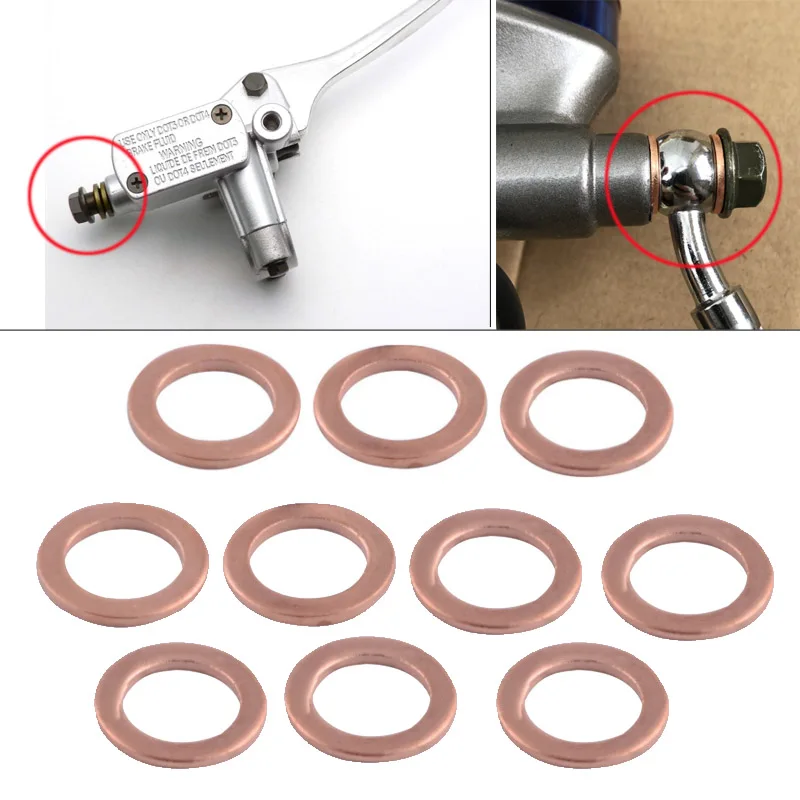20pcs/lot Copper 8mm 10mm 12mm 14mm Motorcycle Brake Master Cylinder