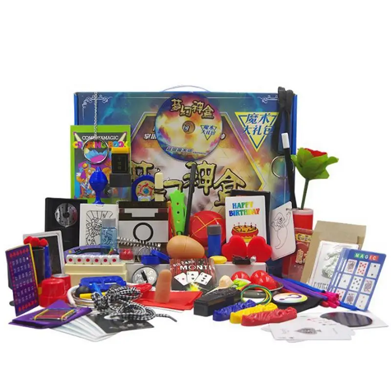 

New 30 Magic Toys Props Set Moonlight Treasure Case Children Magic Gift Box Set Performance Props Toys
