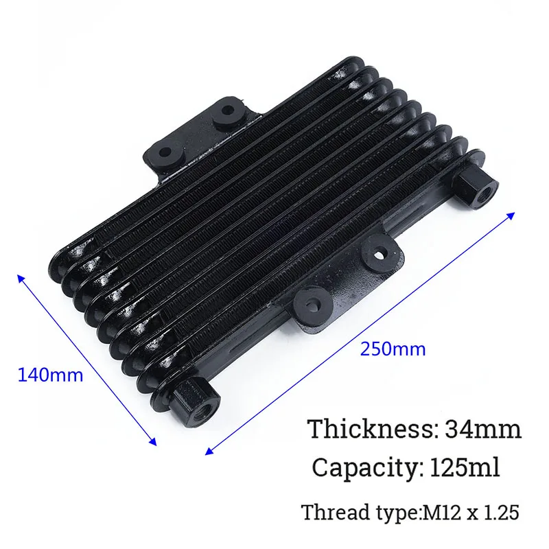 

Engine Radiator Oil Cooler 125ML Oil Cooler Thread Automatic Transmission Universal Cooling