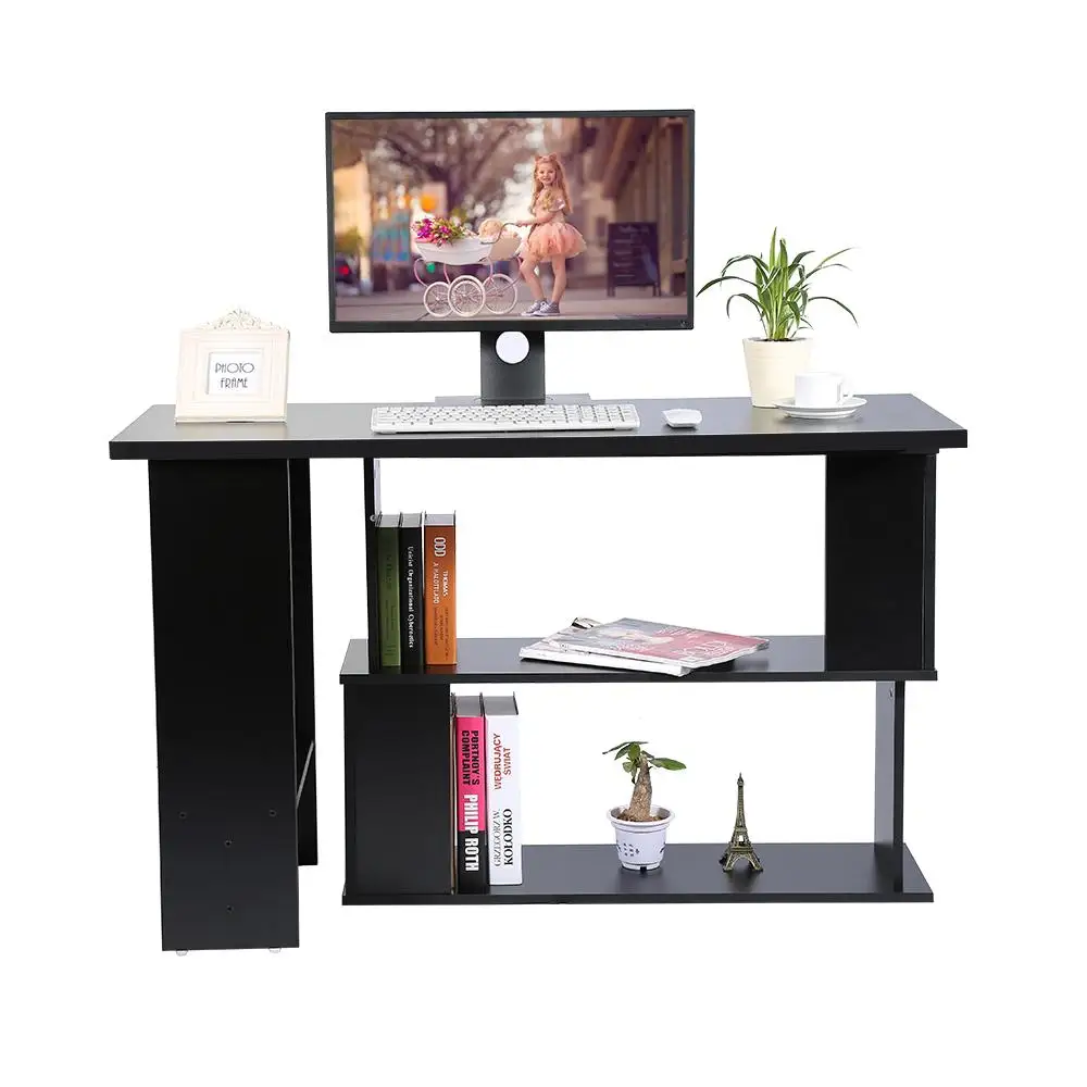 Складной угловой компьютерный стол l-образный ПК ноутбук стол для домашнего офиса кабинет письменный стол черный