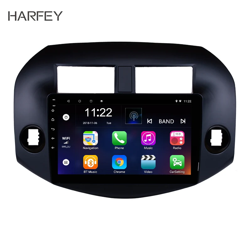 Harfey 2Din Multimedia Player Android 8.1/9.0 10.1\ GPS Car Radio For 2007 2008 2009 2010 2011 Toyota RAV4 Auto Stereo Wifi