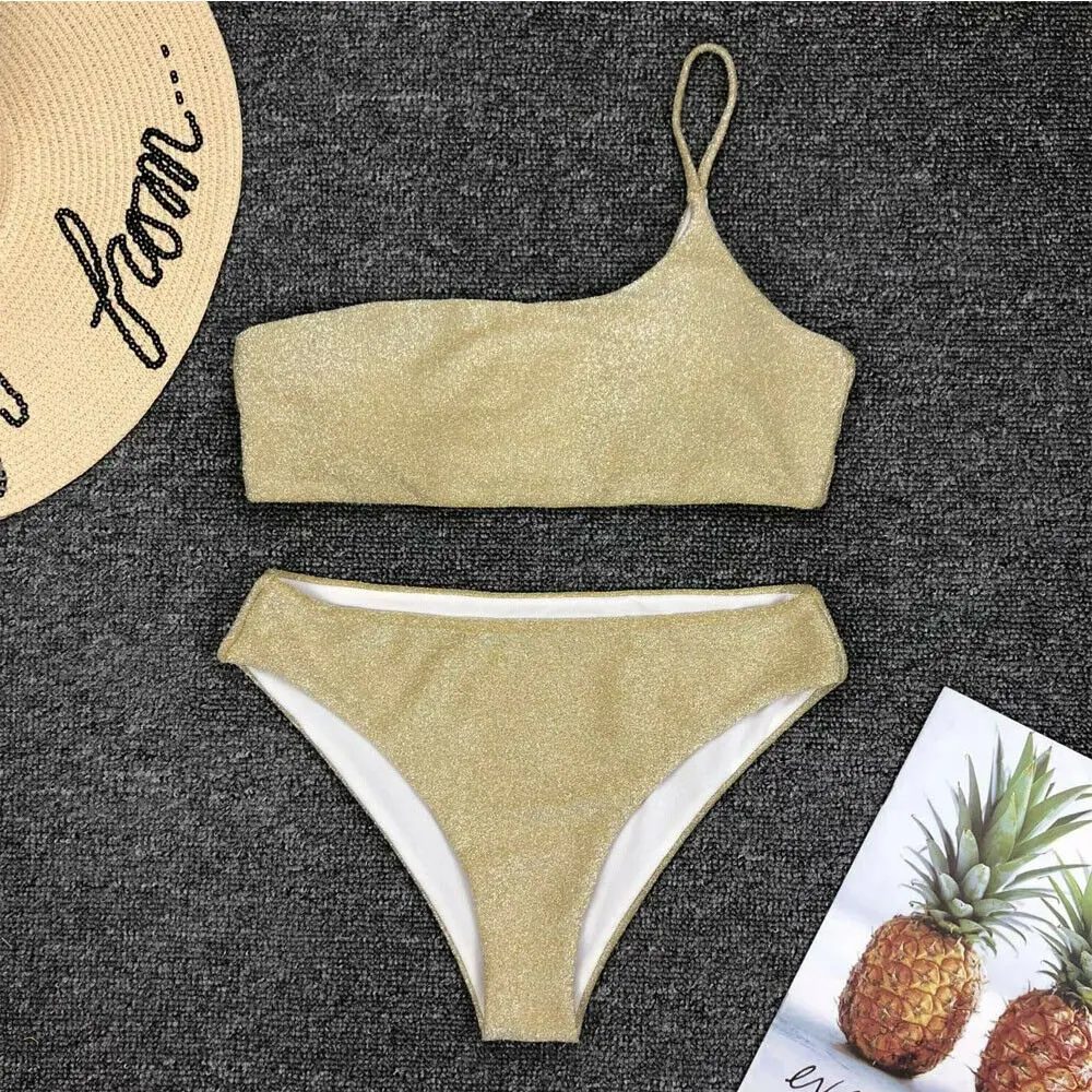 

ITFABS Thong Bikini Set 2019 New Women Swimwear Pure Color Push Up Padded Swimsuit Biquini Women Bathing Suit Summer Beachwear