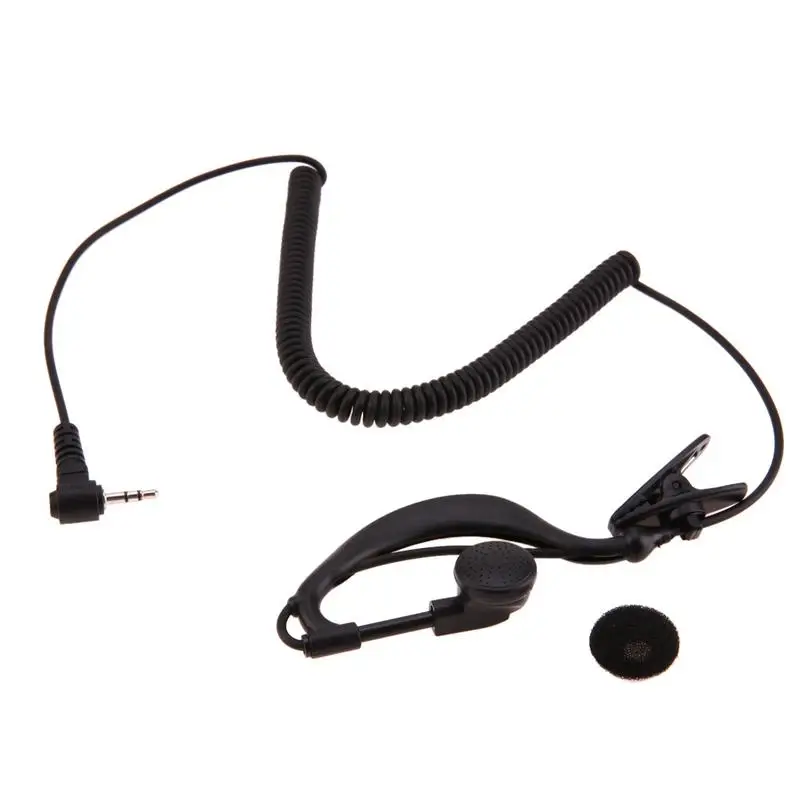 

2.5 Mm Single Ear Earpiece Noise Cancelling Stereo Headset With Microphone Ear-hook Earphone With Spiral Cable For Motorola ICOM