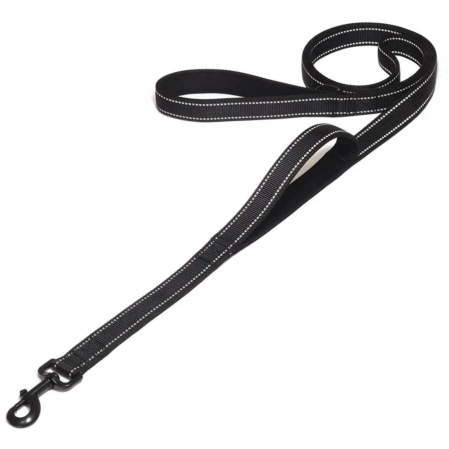 Strong Dog Leash With Comfortable Padded Handle Reflective Threads For
