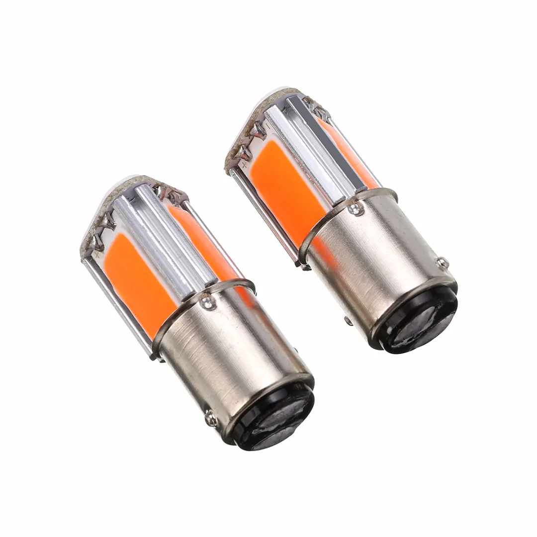 

Mayitr 2pcs Red 1157 BAY15D COB LED Car Reverse Backup Tail Stop Brake Light Bulb Auto Turn Signal Light Lamp