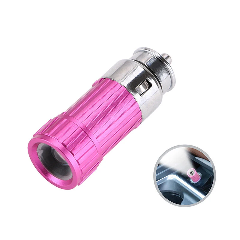 

LED Car Cigarette Lighter Vehicle Charging Flashlight Torch Lamp Light Bright Cigarette Lighter Car Interior Parts Accessories