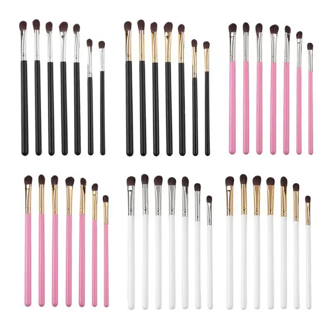 Best Price 7pcs Soft Hair Wood Handle Eyeshadow Brush Cosmetics Makeup Brushes Set Kit Professional Makeup tools accessories Best Price 7pcs Soft Hair Wood Handle Eyeshadow Brush Cosmetics Makeup Brushes Set Kit Professional Makeup tools accessories