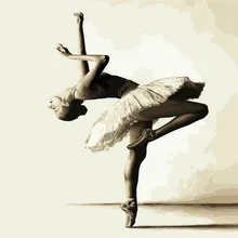 Краска собственного приготовления, numberframeless балетные костюмы для девочек Краски по номеру набора 16x20 дюймов