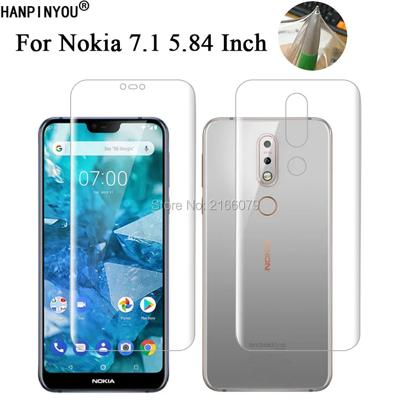 Мягкая ТПУ Защитная пленка для Nokia 7 1 TA-1085 TA-1095 5 84 дюйма передняя и задняя полная