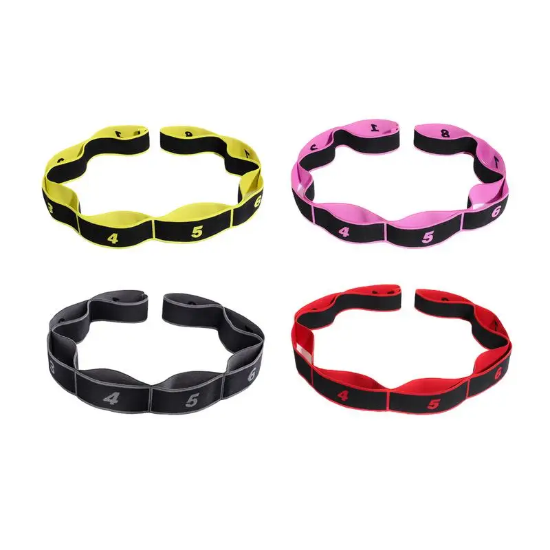 Women Yoga Belt Stretch Strap Rope Figure Waist Leg Resistance Bands Stretcher for Fitness Exercise fitness resistance band fitness accessories