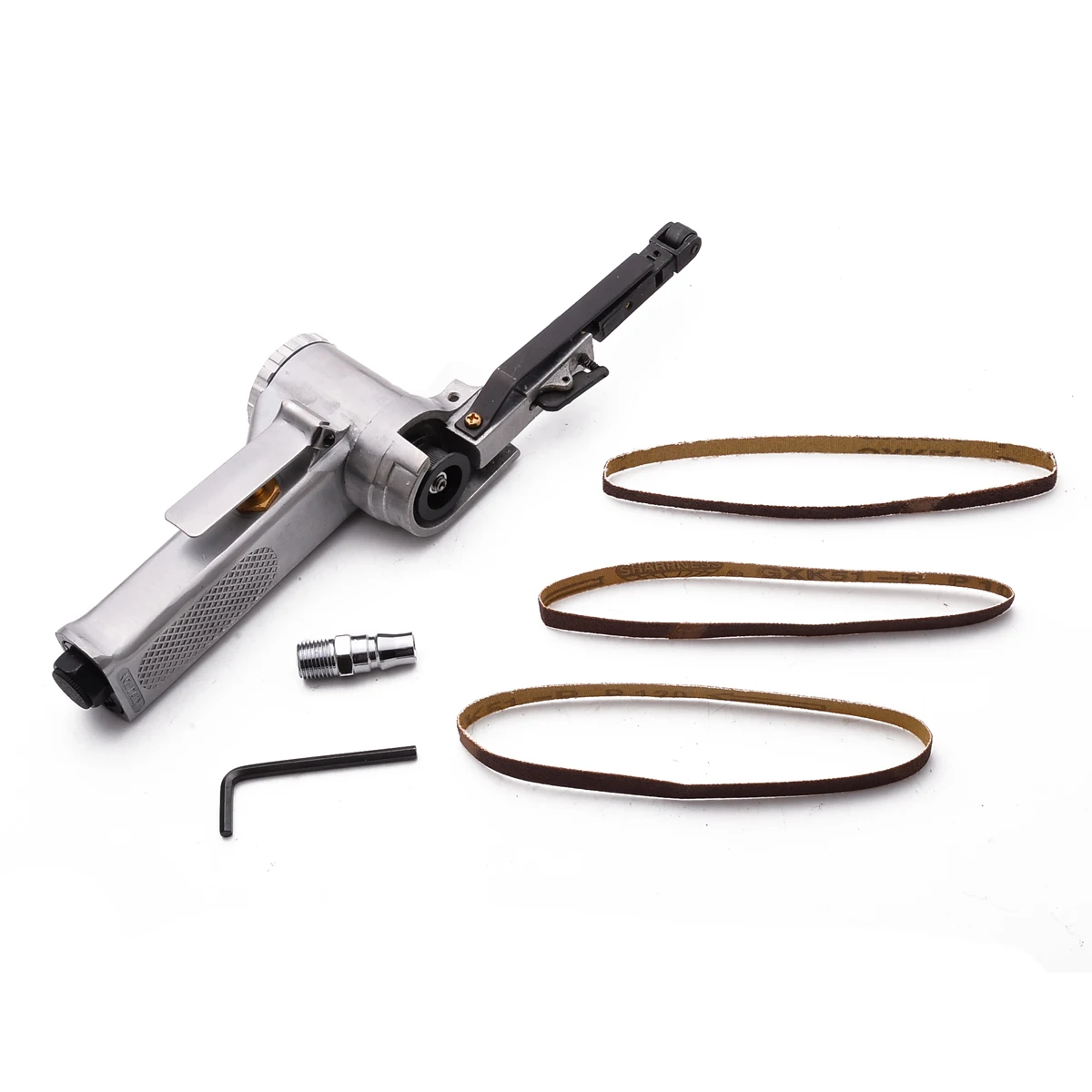 

Steel Silver Air Belt Sander For Air Compressor Sanding With Sanding Belt Pneumatic Tools For Woodworking Furniture Polishing