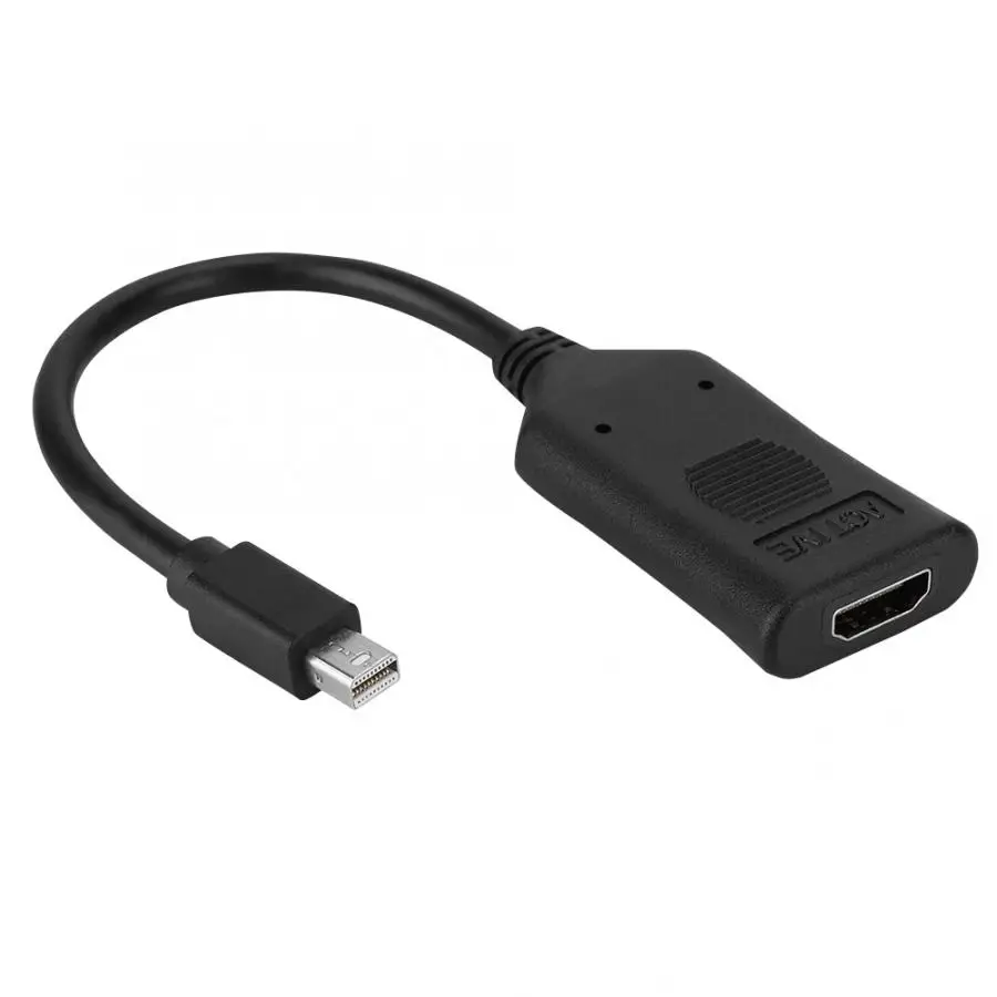 

23cm Mini DP to HDMI Adapter Converter Cable for DisplayPort 1.2 Support 3840x2160 30Hz 32-bit Color Depth