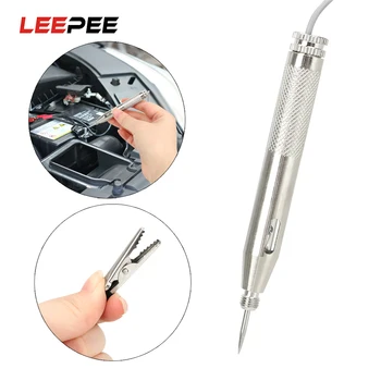 

LEEPEE Car Circuit Tester Detector Copper Probe Light System Test Voltage Test Pen 6V-24V Probe Lamp Auto Light Lamp