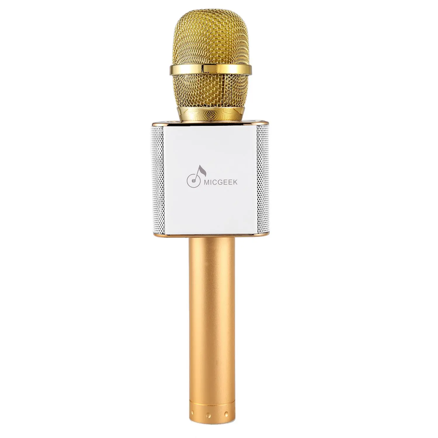 

KTV Sing Karaoke OK Microphone Q9 Wireless Bluetooth Microphones With Speaker Mini Home Outdoor KTV For Iphone Gold