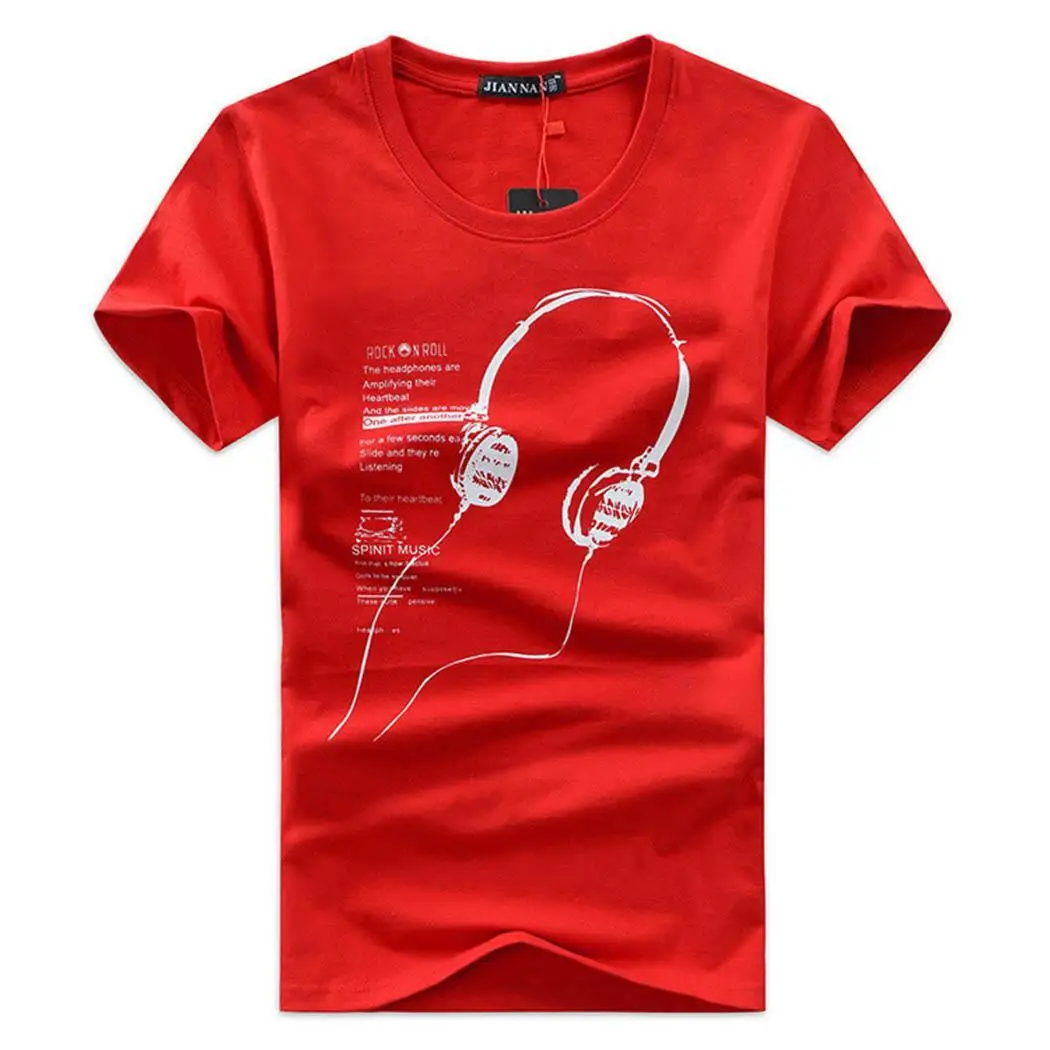 

Men Casual O-neck Short Sleeve Print Pullover Summer Loose T-shirt