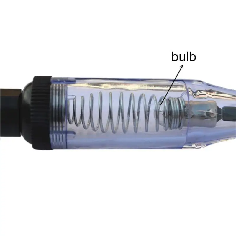 Электрический тестер напряжения er ручка с пружиной DC 6-24 в прозрачный светильник для автомобиля мотоцикла электрика схема тест карандаш инструмент