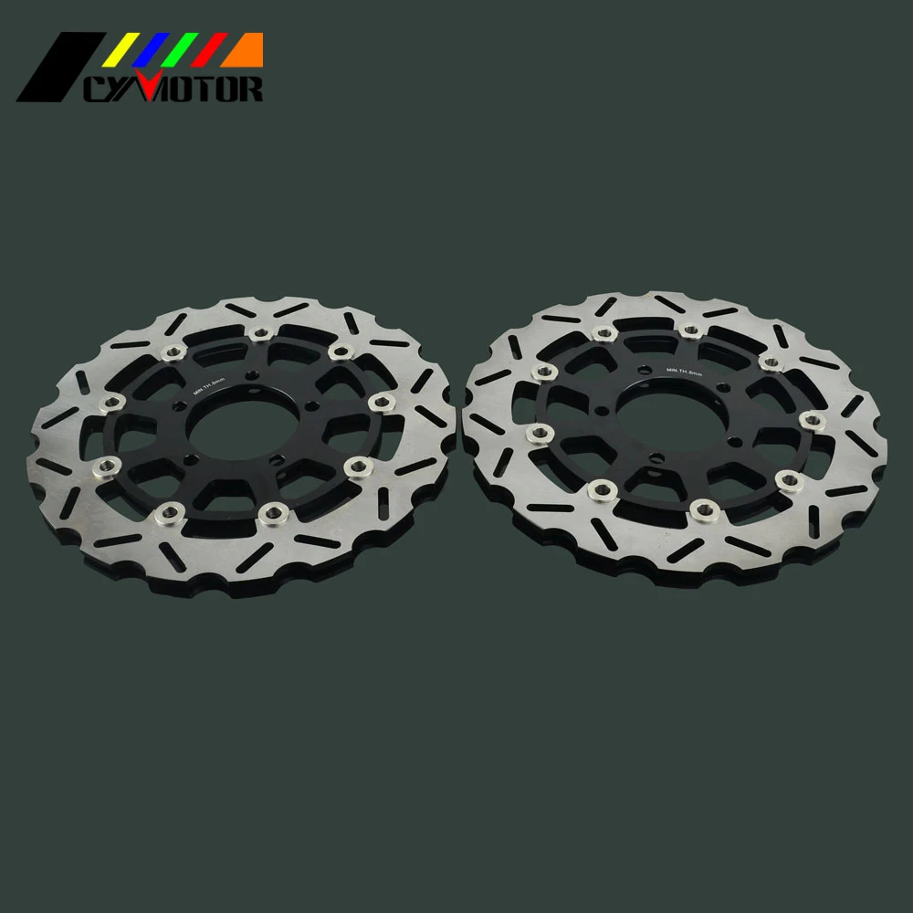 

2PCS Motorcycle Floating Brake Discs Rotor For KAWASAKI NINJA ZX6RR ZX6R ER6F Z750 Z750R Z1000 Z1000SX ZX-10R VERSYS