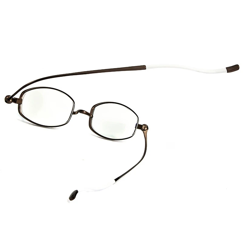 Zilead 360 вращающийся металлический Анит синий светильник очки для чтения для мужчин бизнес УФ дальнозоркости очки с чехол+ 1.0to+ 4,0