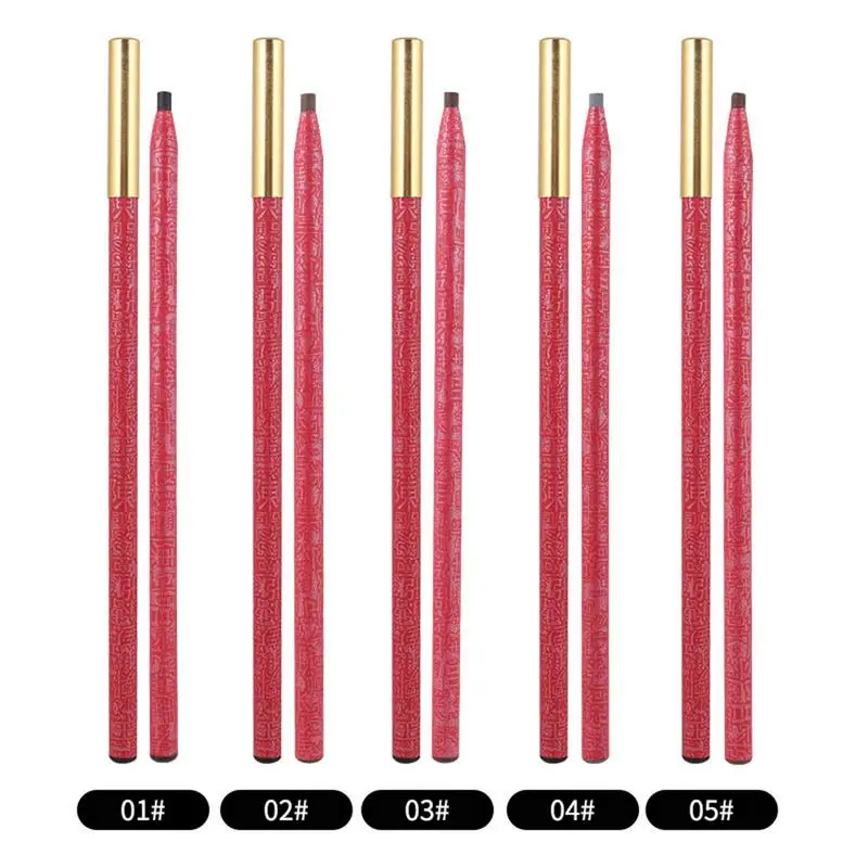 

12 Rose Pull Eyebrow Pencil Set Tattoo Positioning Waterproof And Sweat-proof Long Lasting High Saturation Makeup Tools