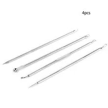 4 шт., удаление угрей, набор инструментов Профессиональный угрей комедоны, акне, прыщей, инструмент для удаления прыщей Красота инструмент