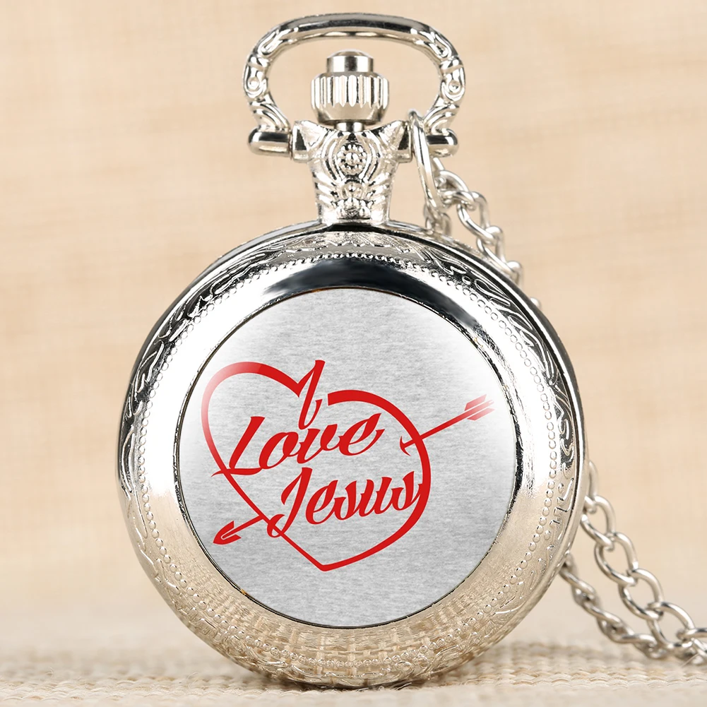 Карманные часы I Love Jesus серии женские карманные часы с узором унисекс подвес, ожерелье цепочка часы Мужские Женские подарки дропшиппинг