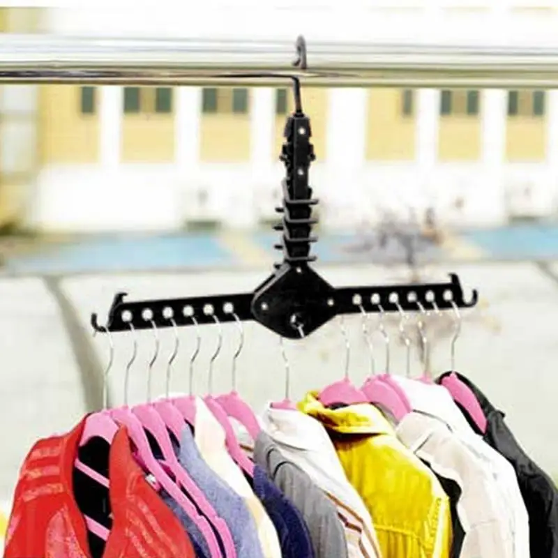 

1pc Drying Rack Practical Retractable Folding Clothes Hanger Pegs Plastic Cloth Hooks Magic Hangers For Clothes Racks New