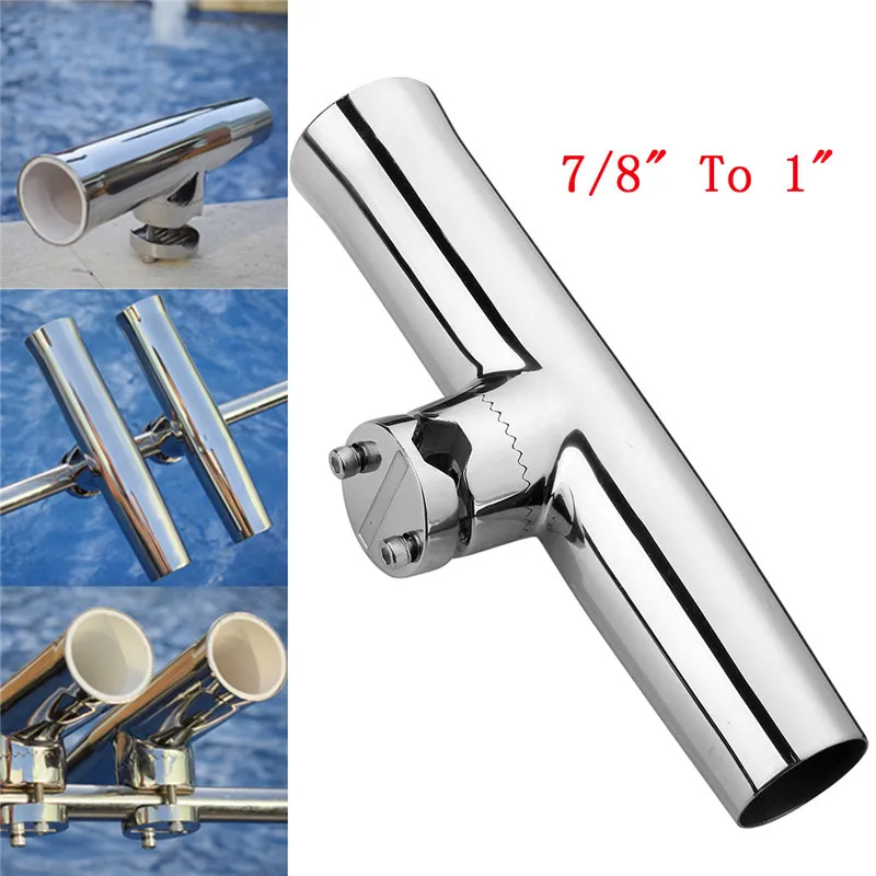 7/8'' to 1'' Stainless Steel Clamp Fishing Rod Gear Holder 