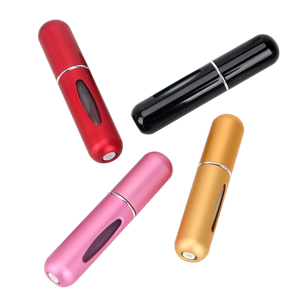 مستحضرات التجميل الحاويات العطور رذاذ زجاجة المنزل تخزين منظمة الألومنيوم البسيطة جرة إعادة الملء 5 مللي