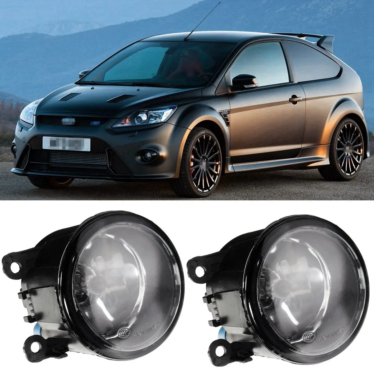 

2pcs Fog Lamp Assembly Super Bright Fog Light For Ford for Focus TRANSIT for Fiesta 2007-2014 w/ 55W H11 Halogen Fog Lights