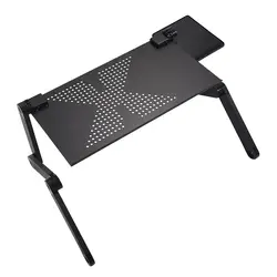 Портативный складной регулируемый, стол для ноутбука компьютерный стол подставка, лоток для дивана кровать черный