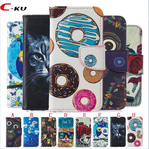

C-ku Cartoon OWL Flower Wallet Leather Case For Iphone X XS MAX XR 8 7 PLUS 6 6S SE 5 5S ID Card TPU Stand Cat Skin Cover 1pcs