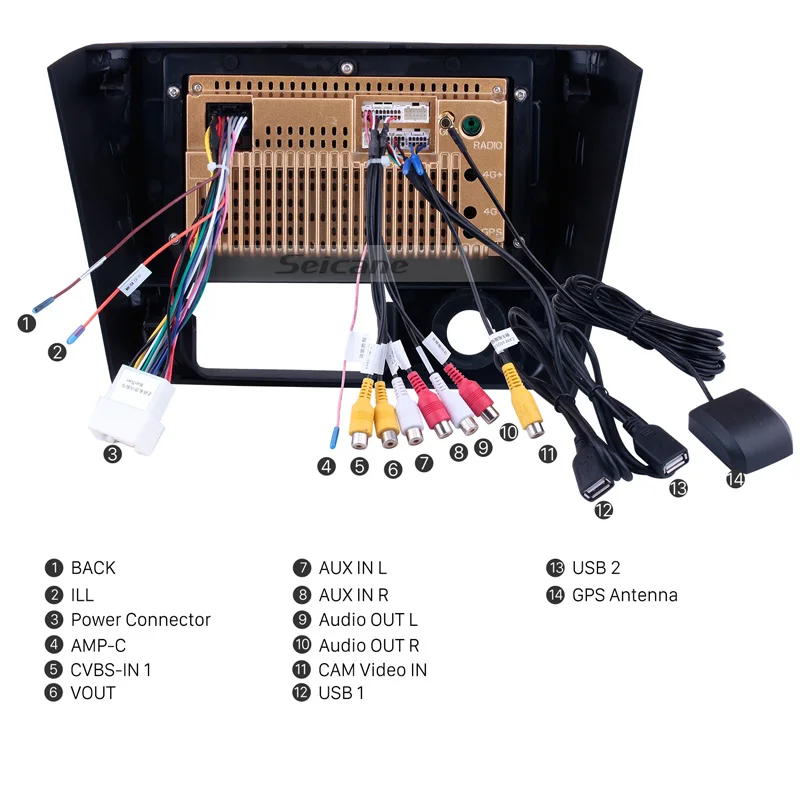 Perfect Seicane 9 " HD 1024*600 Android 8.1/7.1 Car GPS Navigation Radio Multimedia Player For 2014-2016 Mitsubishi Lancer with Wifi 4