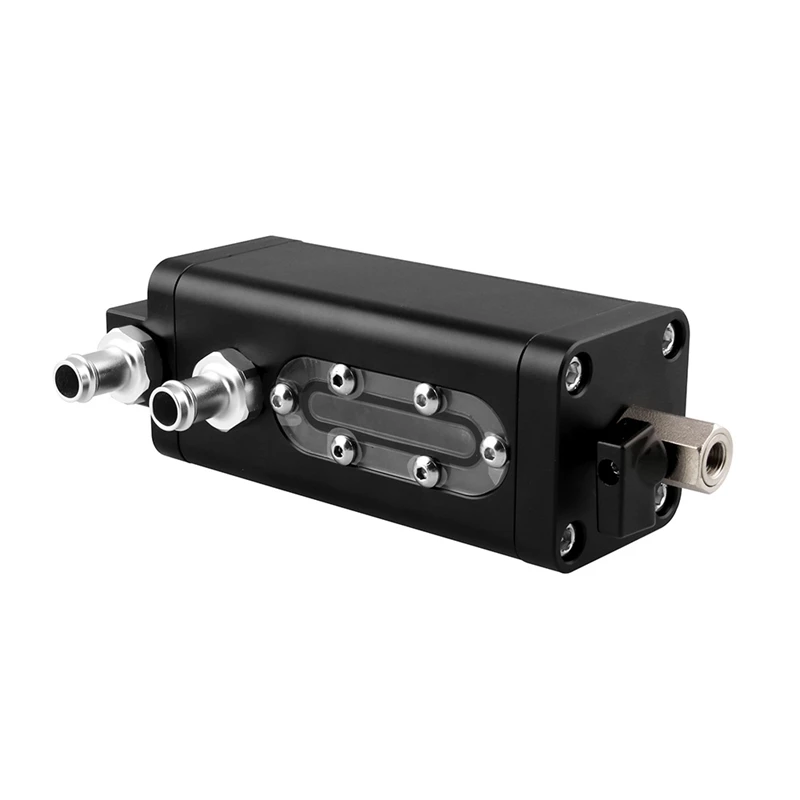 

Fabrication Baffled Oil Catch Aluminum Can Oil Tank 2-Port Black Universal