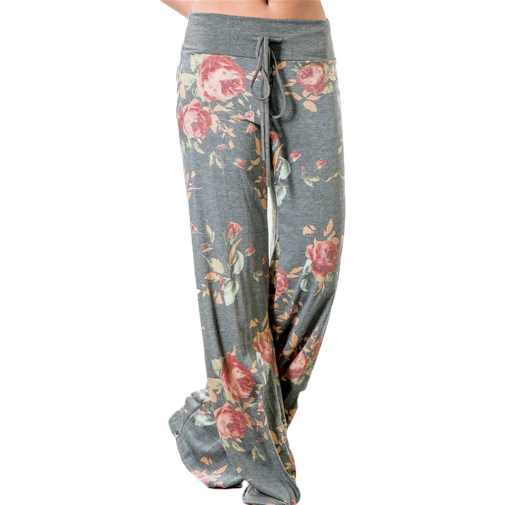 

Soft Pants Printing Wide Leg Pants Four Color Six Code Casual Pants