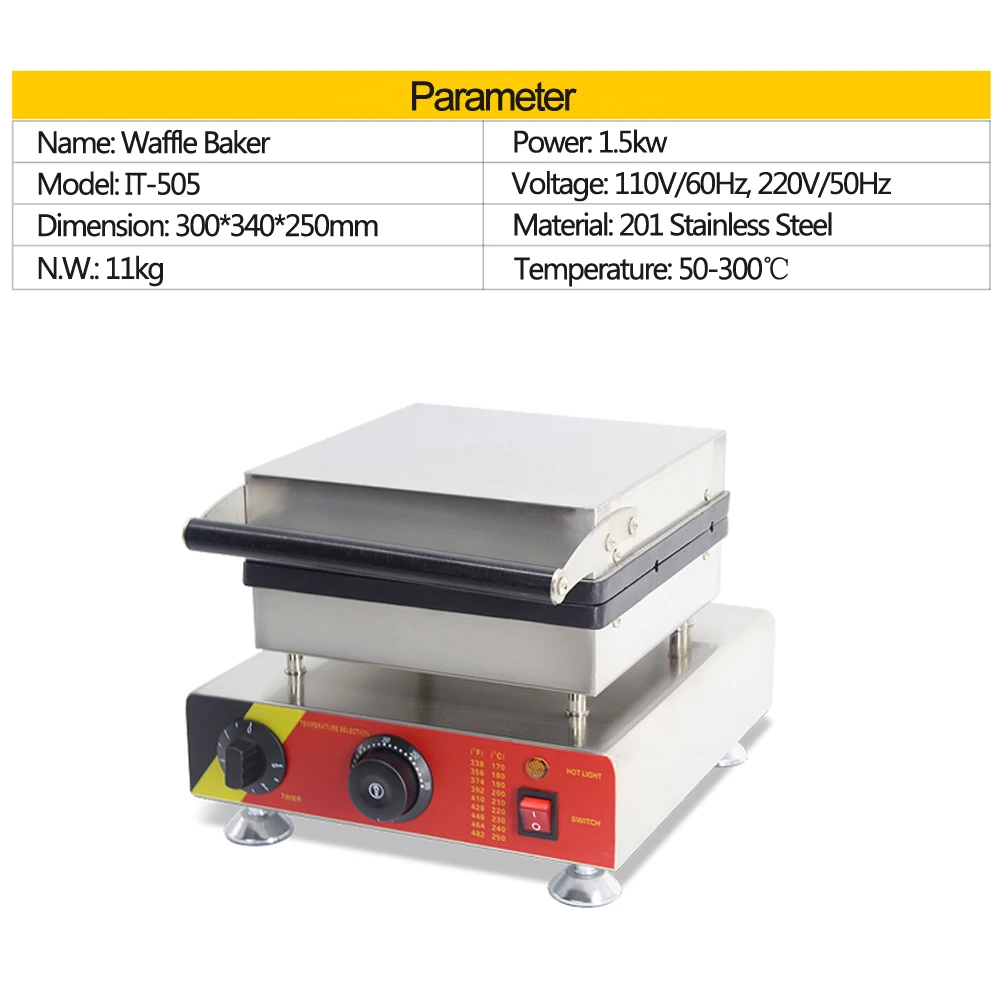 ITOP Electric Bubble Waffle Maker Machine Non Stick Iron Hot Plate Waffle Oven Bubble Egg Cake Baker Machine Kitchen Appliances
