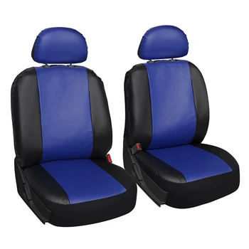 

Car Front Seat Covers PU Seat Cover Auto Interior Car Seat Protector Fashion Style High Back 2PCS
