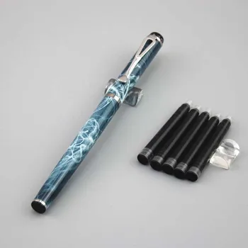 

JINHAO metal fountain pen Writing Office School Supplies Material Stationery business gift pens with 5pcs ink sac 017