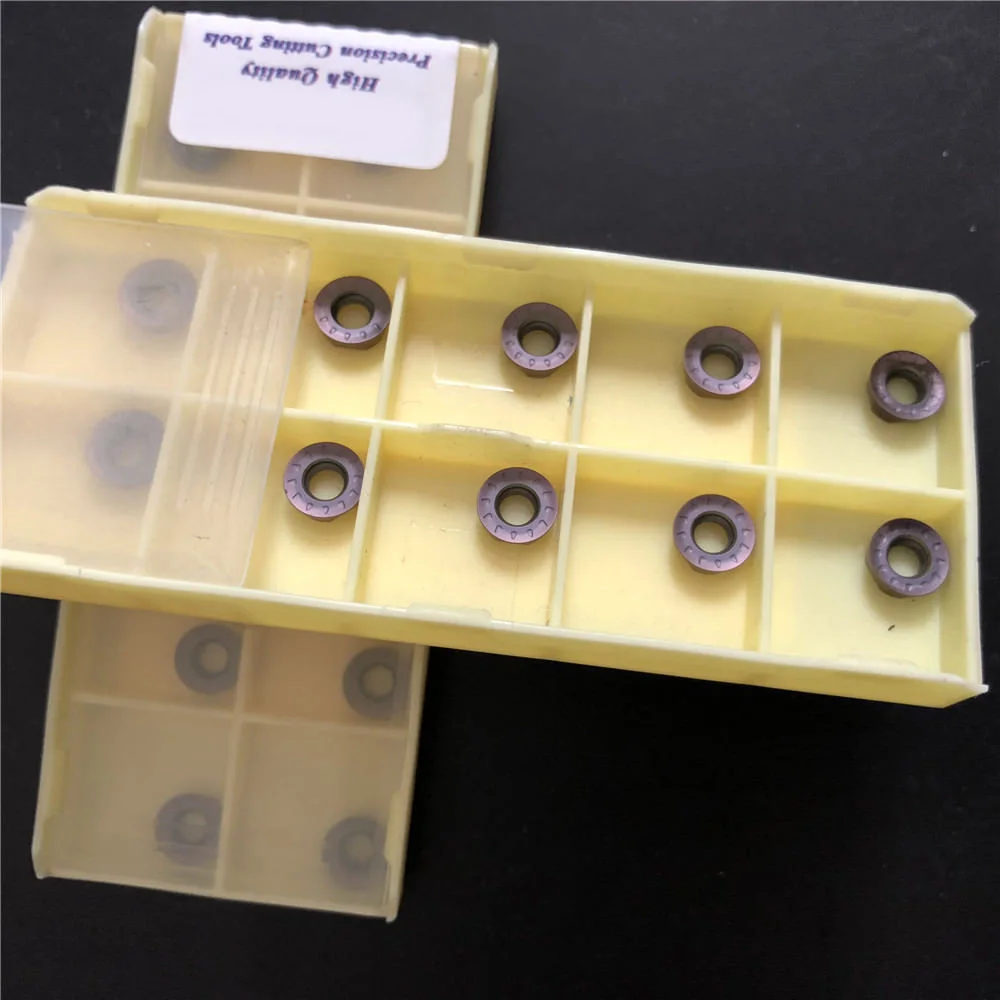 

10pcs Round Milling Cutter Inserts RPMT08T2M0E-JS LF6018 Round Milling Cutter Carbide Alloy Inserts