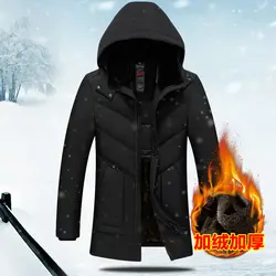 2018 новые брендовые парки верхняя одежда зимняя куртка Мужская ветрозащитная куртка с капюшоном модная мужская Толстая Теплая