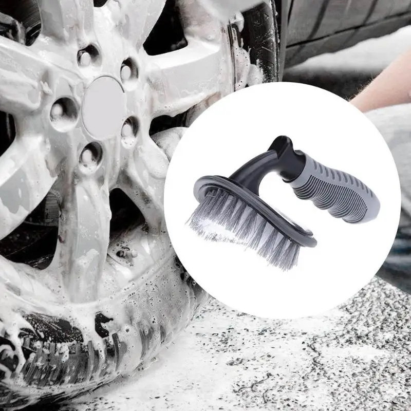 

Car Clean Tool Vehicle Arc Washing Brush Car Tire Rim Cleaning Brush Handle Wash Tool Handle T-type Wheel Tire Rim Scrub Brush