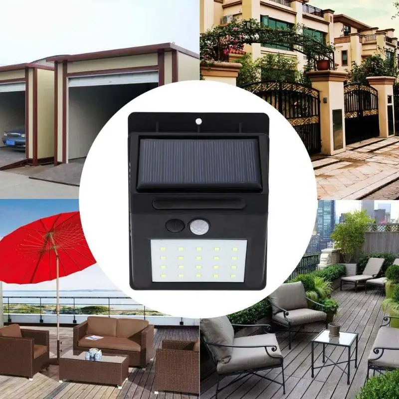 

Solar light Outdoor Garden Security Led Solar Powered Panel Lamp Motion Detection Solar Power Corridor Yard Mount Lights