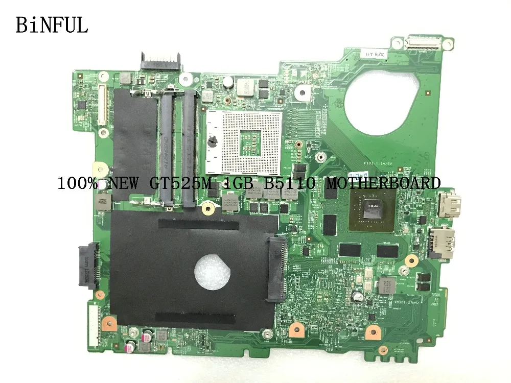 BiNFUL الأسهم 100% جديد الرئيسية مجلس 0 MWXPK GT525M 1 GB اللوحة لديل انسبايرون N5110 HM67 90 أيام الضمان