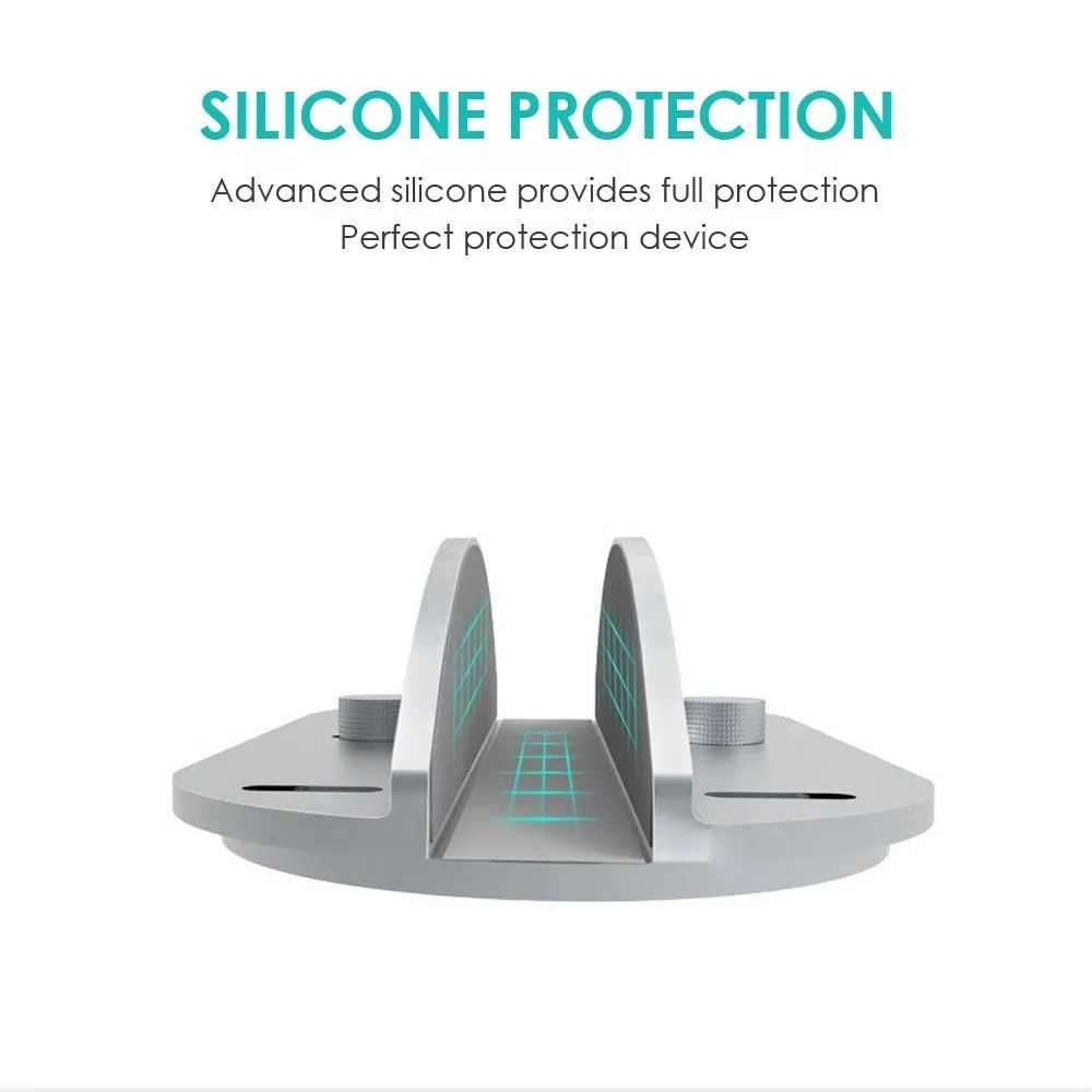 Vertical Laptop Stand Aluminum Alloy Width Adjustable Notebook Holder For Macbook Air Pro