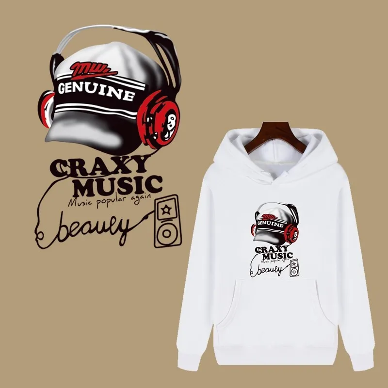 Fine Iron On Music Hats Patches For Kids Clothing Dresses DIY Accessory Thermal Transfer Printer Stickers Applique Heat Press | Дом и сад