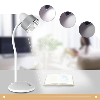 

Led Touch Switch Desk Lamp Flexible Eye Protection Reading Light 18650 Li-ion Battery Rechargeable Dimmer Usb Led Table Lamps